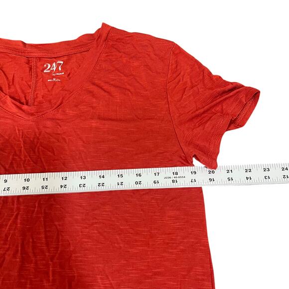 Maurices NWOT 24/7 V Neck Short Sleeve Tee Red Sz Medium - Picture 6 of 7